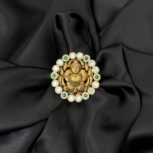 "Goddess of Fortune" Gold Cocktail Ring