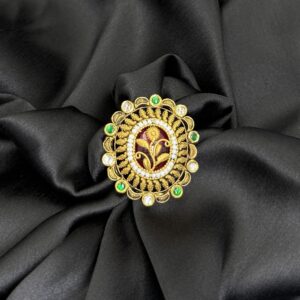 Golden Blossom Cocktail Ring
