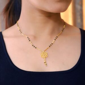 Floral Gold Bead Mangalsutra