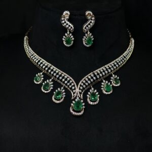Emerald Drop Diamond Necklace