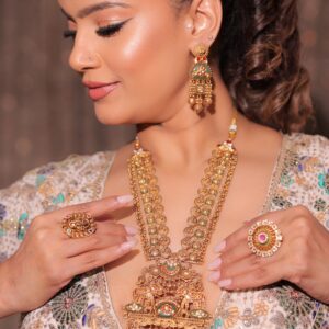 Traditional Long Bridal Necklace